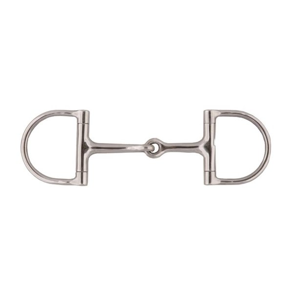 No Sweat My Pet 25544-4-3-4 Jointed Mouth Dee Ring Snaffle Bit - 4.75 in. NO2593109